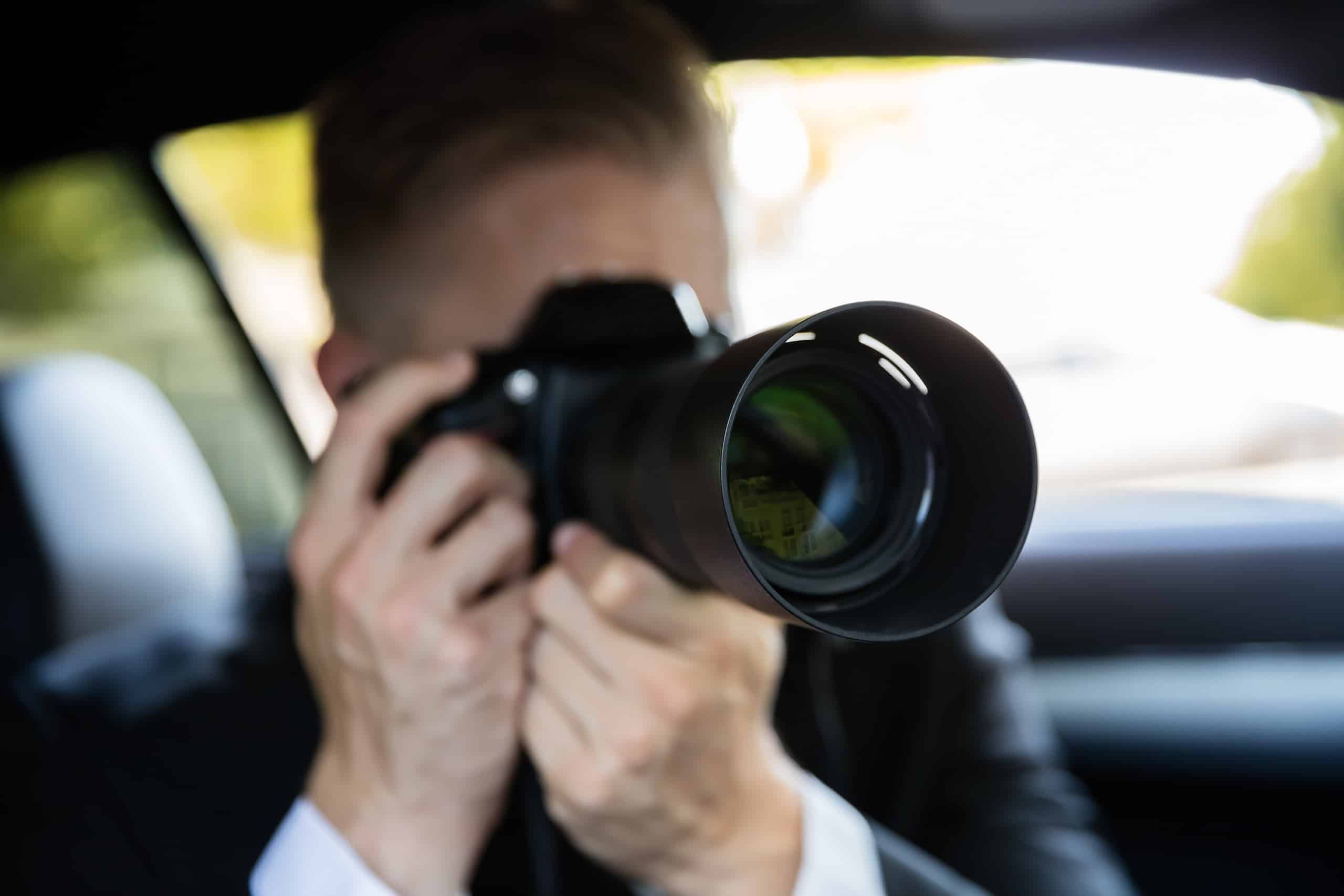 Close protection operative conducting reconnaissance