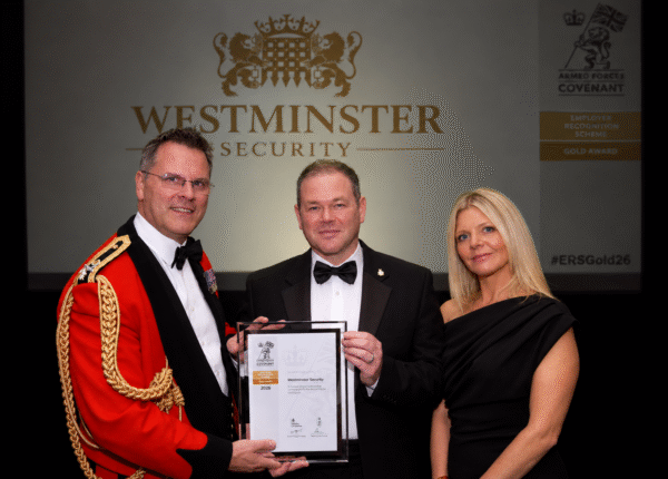 Westminster Security Awarded Employer Recognition Scheme Gold